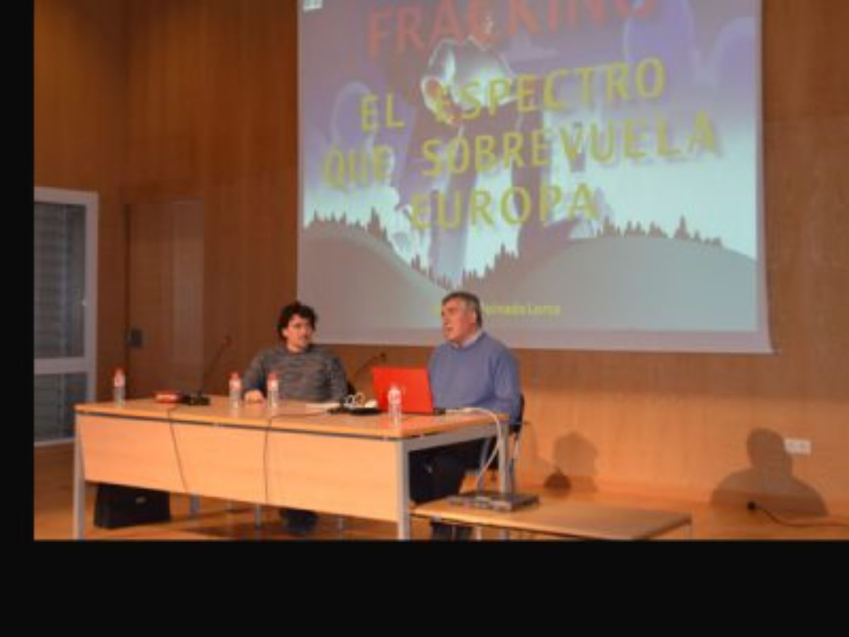 Manuel Peinado, en la charla sobre fracking celebrada en Alcañiz