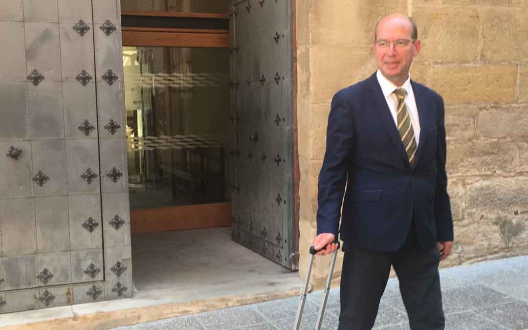 Foto de archivo del abogado Tafalla saliendo del juzgado durante las diligencias