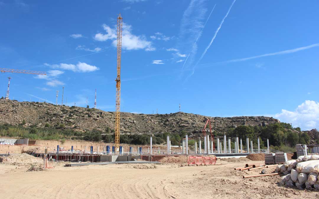 Estado de la zona de las obras del Hospital en la que se está trabajando. castel