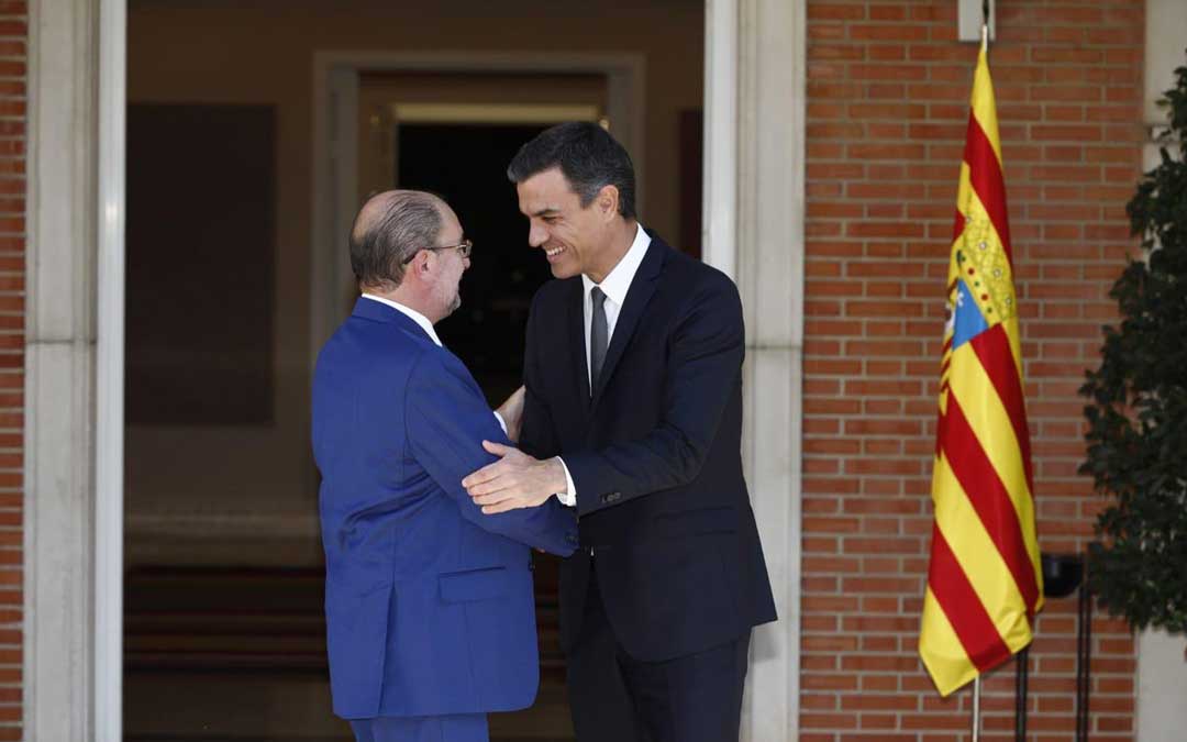 Los presidentes de Aragón y de España se reunieron este lunes en La Moncloa