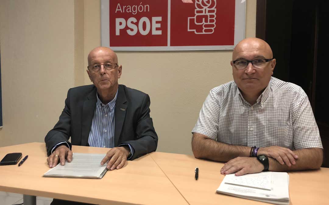Foto de archivo de los ediles del PSOEl Manuel Ponz y José María Andreu, en una rueda de prensa hace unas semanas.