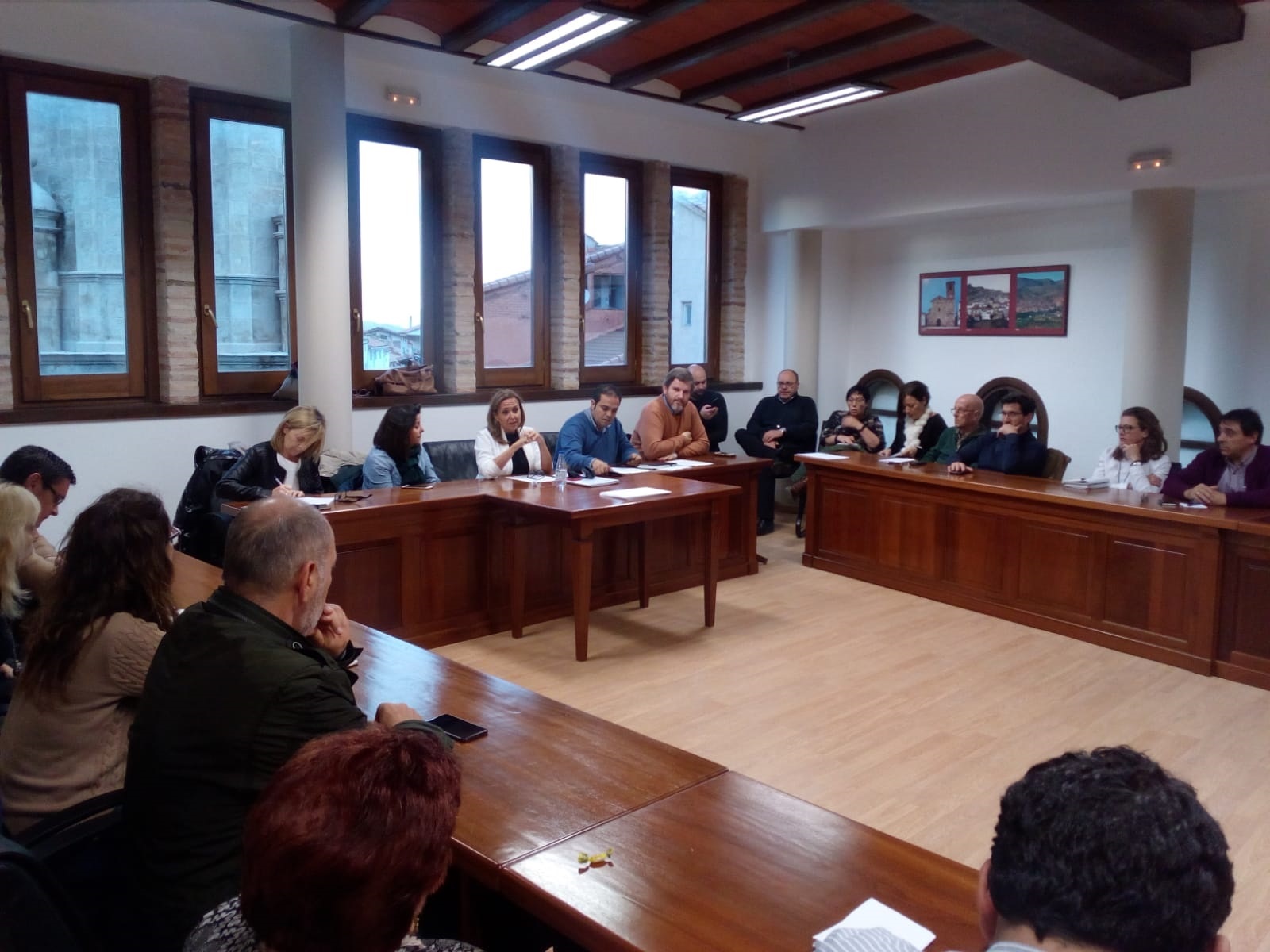 Reunión de la ejecutiva del PSOE turolense ayer en Andorra. psoe