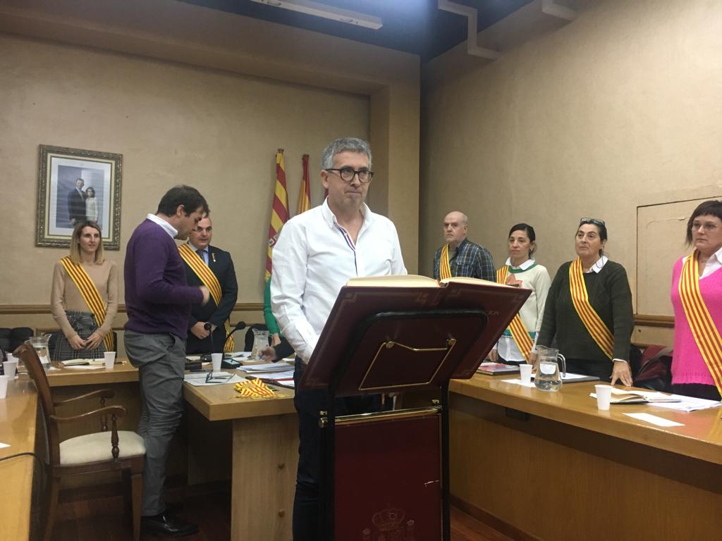 Lahoz en su toma de posesión como edil