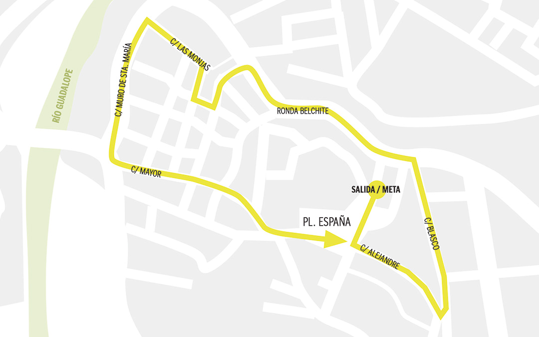 mapa carrera del pavo 50 edicion alcaniz