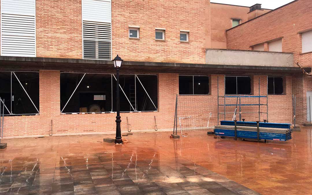La residencia de Maella se terminará este año. En la foto, la zona exterior.