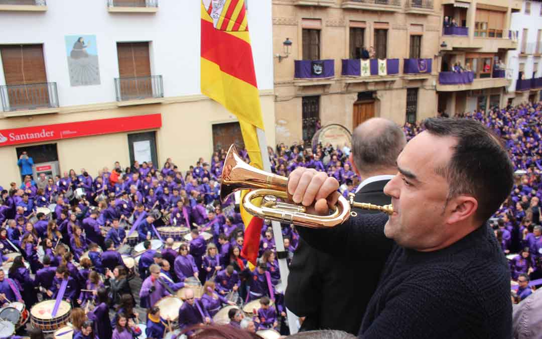 Cese de Calanda este Sábado Santo al mediodía. Foto: L. Castel