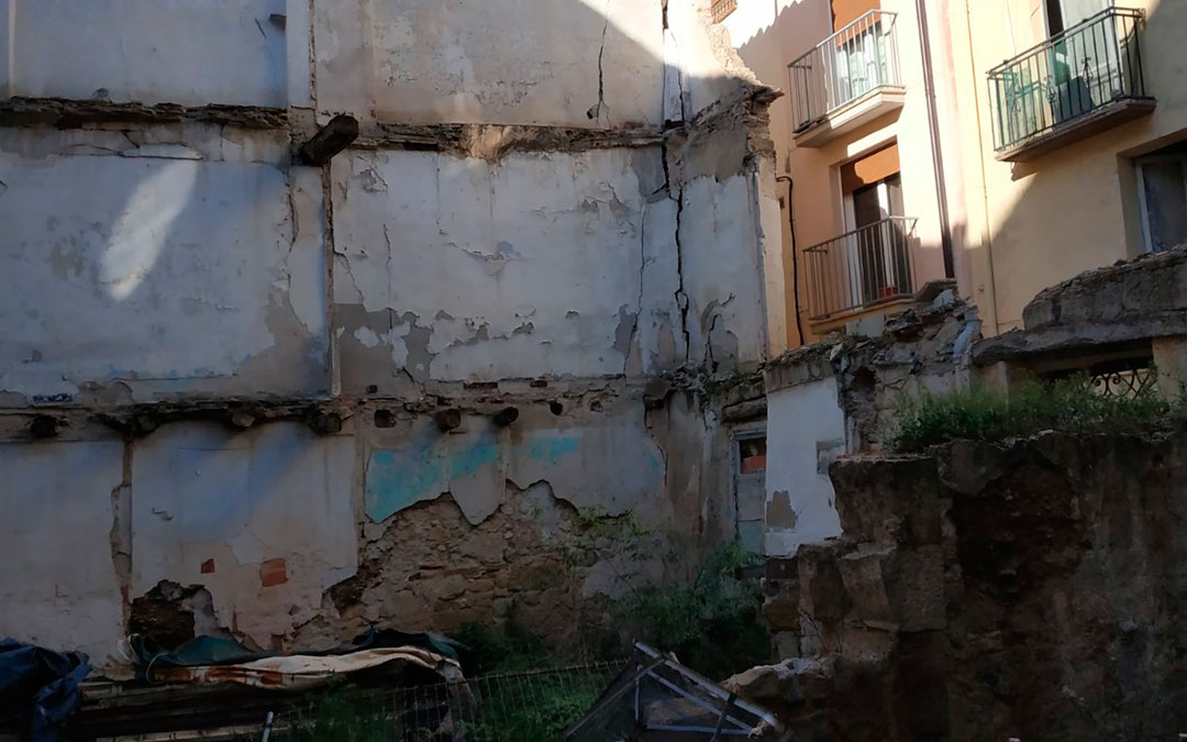 derrumbe calle la higuera almudines alcaniz