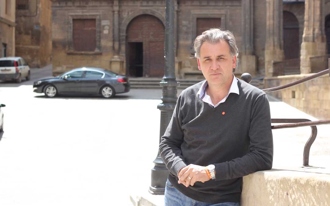 Joaquín Moreno, también alcalde de Utrillas, la semana pasada en Alcañiz. Foto: L. Castel