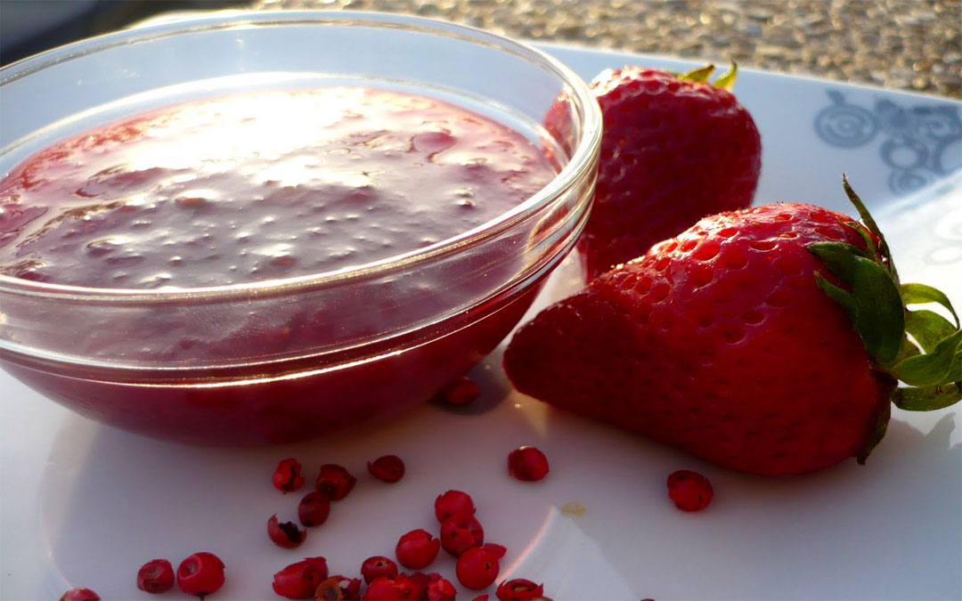 Mermelada de fresas y pimienta
