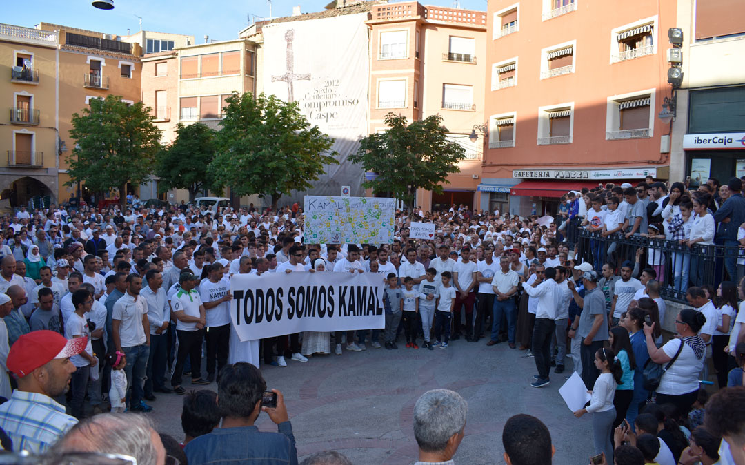 Los vecinos de Caspe se manifestaron hace unas semanas para pedir justicia.