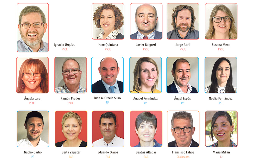 Los 17 concejales del Ayuntamiento de Alcañiz para la próxima legislatura