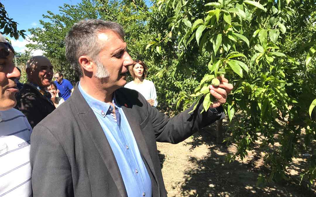 Ramiro Domínguez (Ciudadanos), en su visita a Calanda donde ha hablado de internacionalización y de la banda ancha