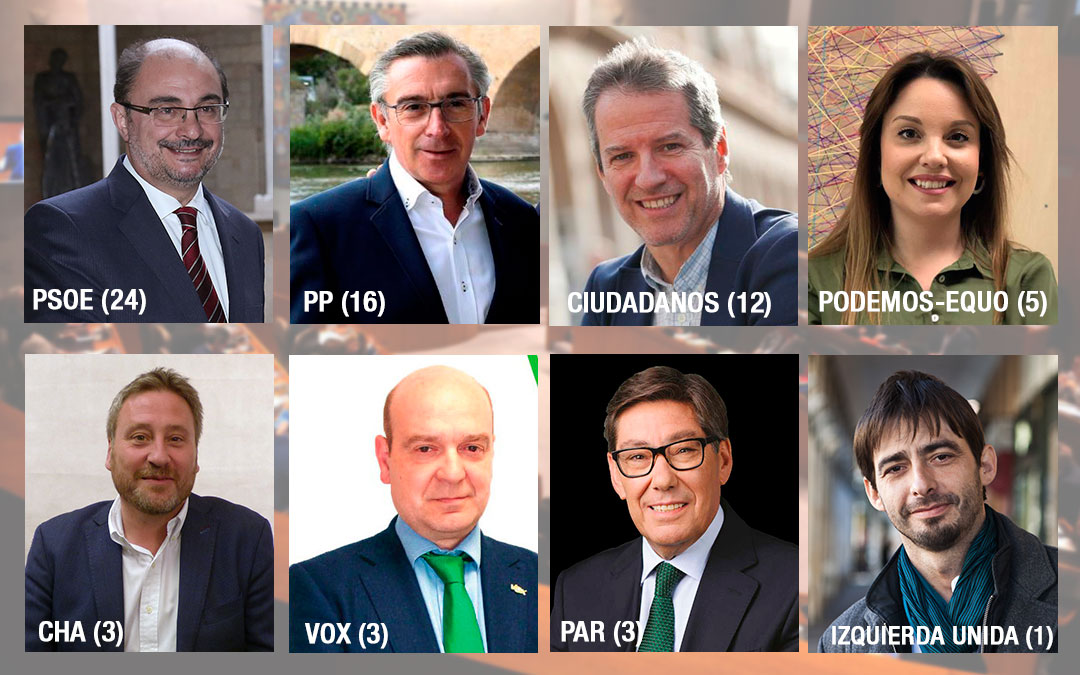 Imagen de los principales candidatos a las Cortes a nivel autonómico