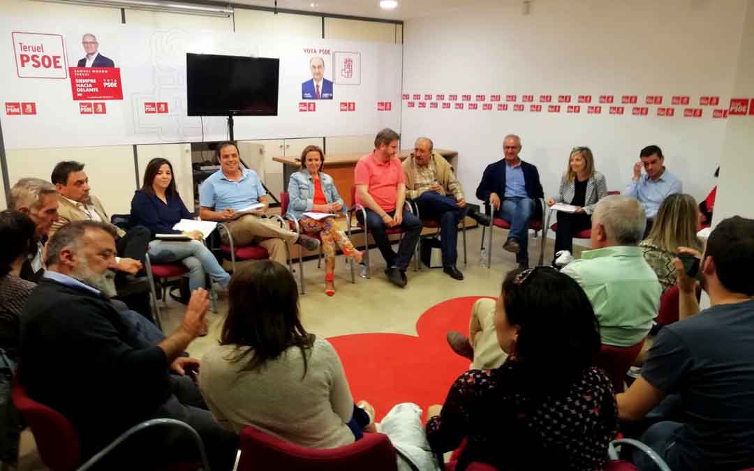 Reunión de la ejecutiva provincial del PSOE este miércoles en Teruel. Foto: PSOE