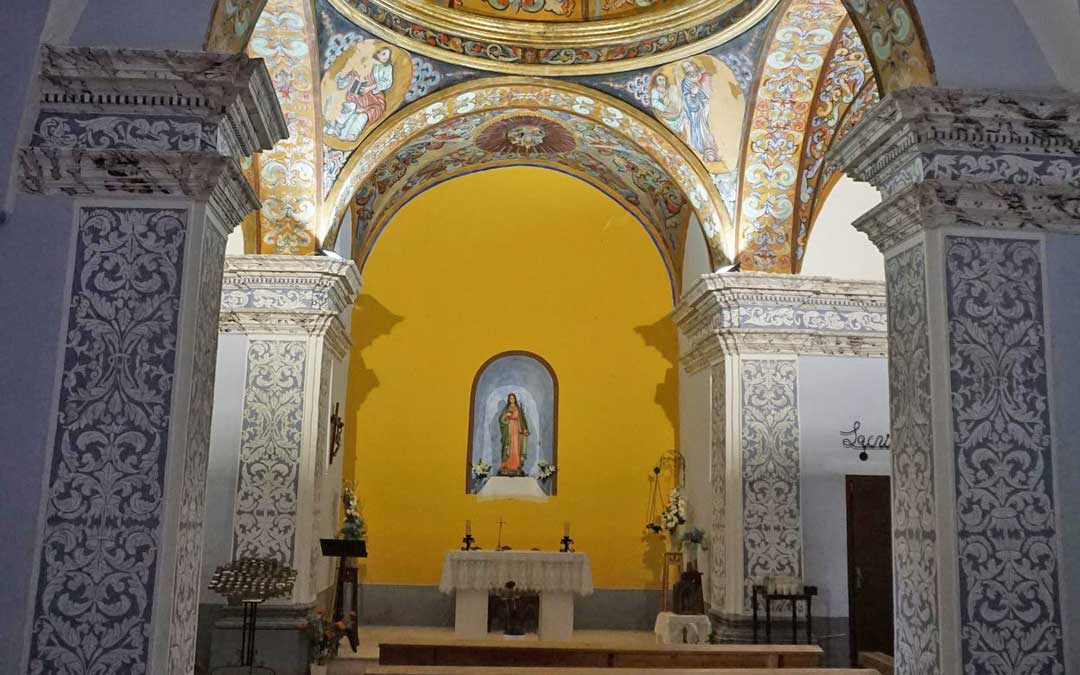 Imagen del interior de la ermita de Molinos tras la restauración