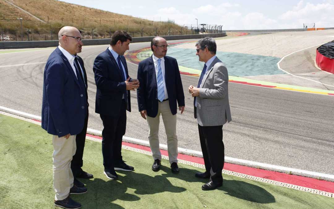 Tomé Alfonso con Javier Lambán en Motorland en 2017
