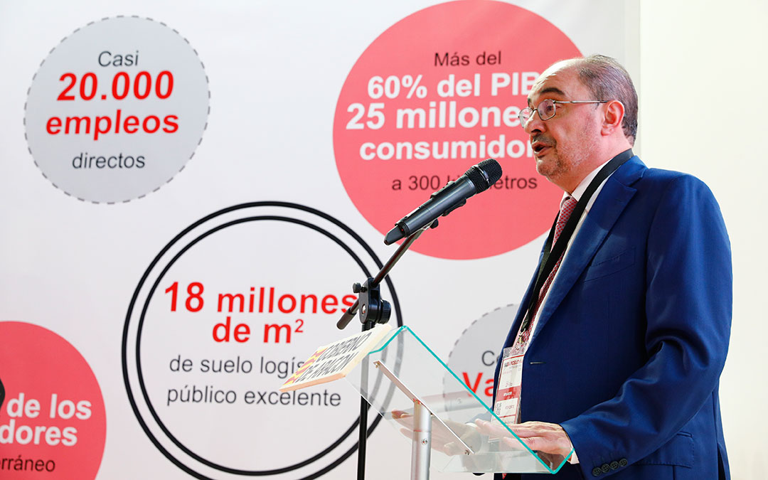Javier Lambán durante el encuentro nacional esta semana en Barcelona.