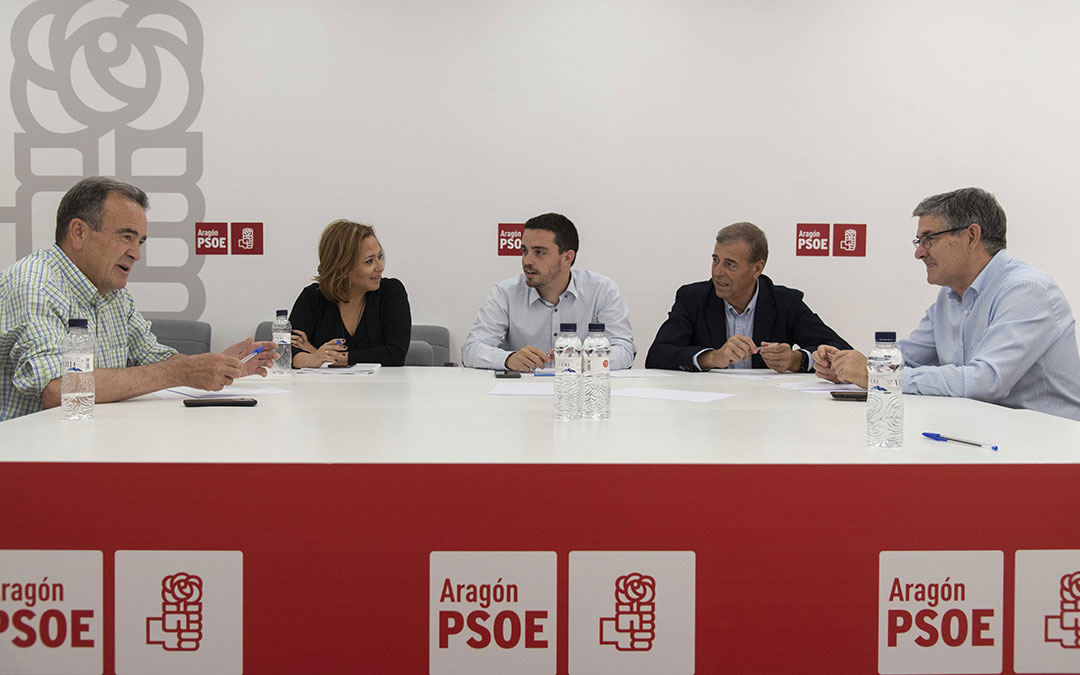 Reunión de la Comisión Negociadora del PSOE Aragón en la sede del partido. /PSOE Aragón