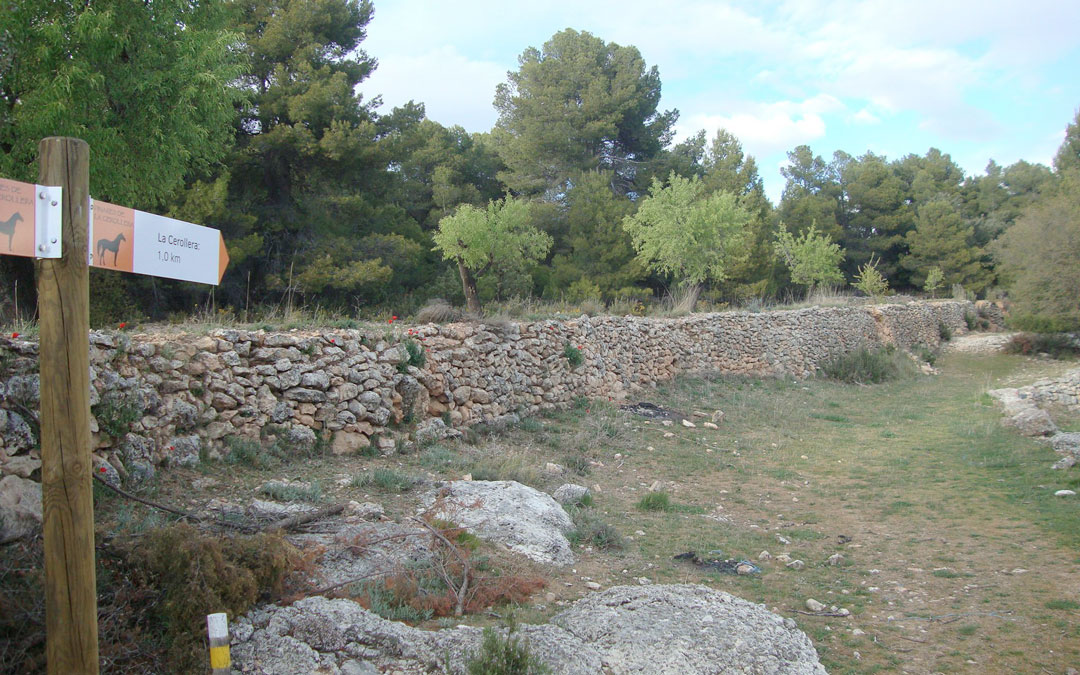 Zona señalizada de la ruta ecuestre