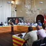Primera imagen de los nuevos miembros de la institución comarcal de esta legislatura, el lunes por la mañana.