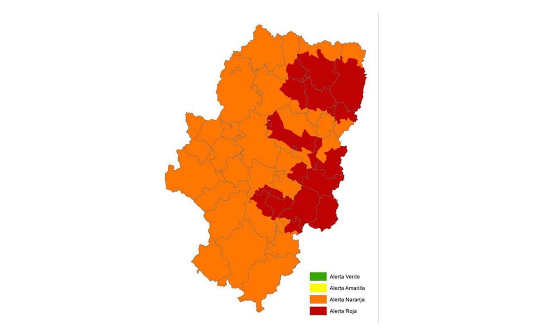 Alerta roja de peligro de incendios forestales en diversas zonas de Aragón
