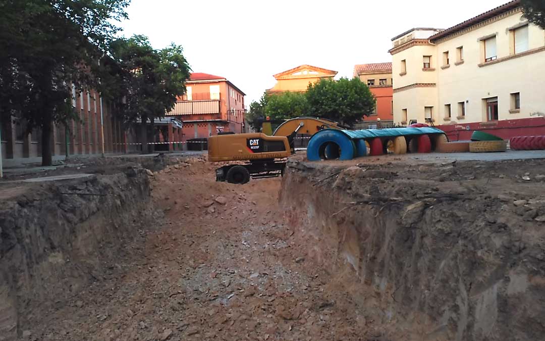 Imagen de las obras de ampliación de la residencia de Andorra. / La COMARCA