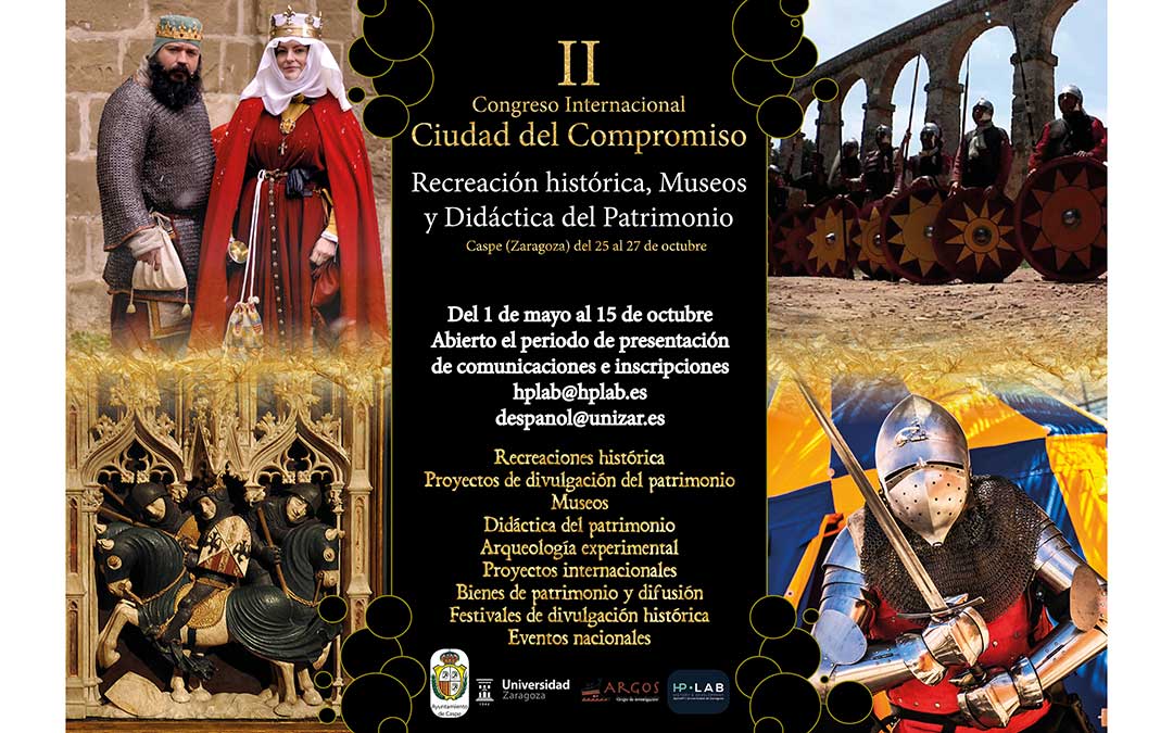 Cartel del Congreso que tendrá lugar en Caspe.