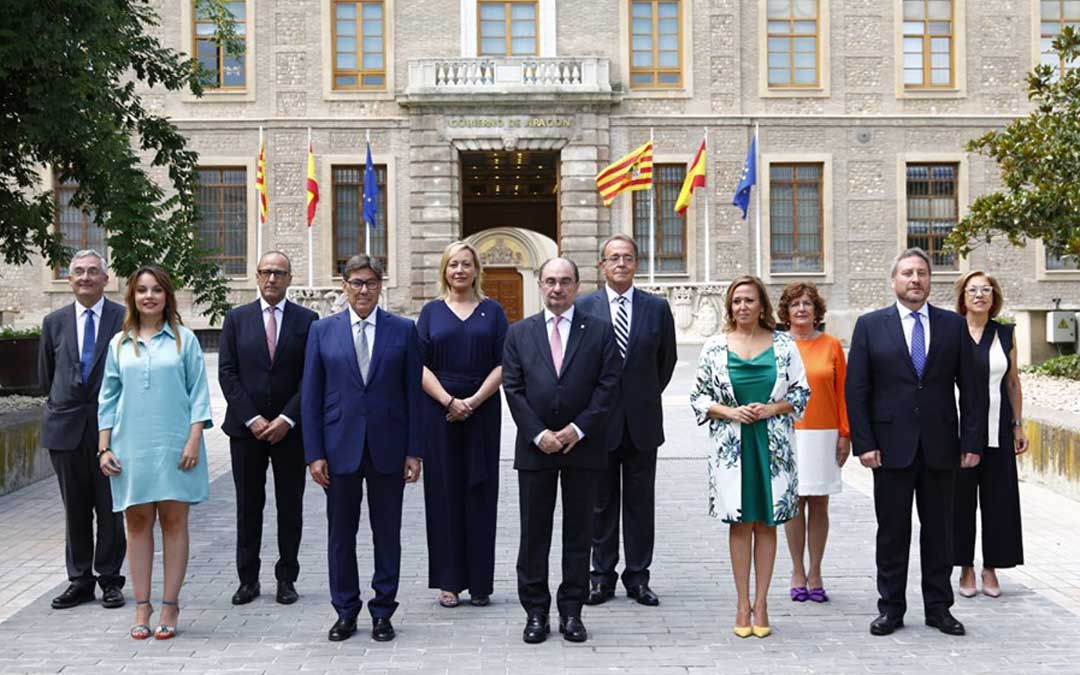 El presidente Lambán con los nuevos consejeros