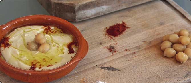 crema fría de garbanzos