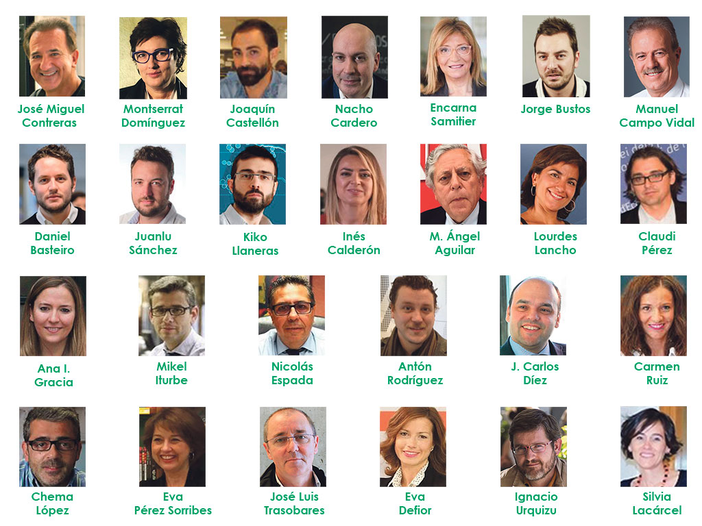 Los ponentes del curso 'Los medios de comunicación ante el cambio tecnológico'