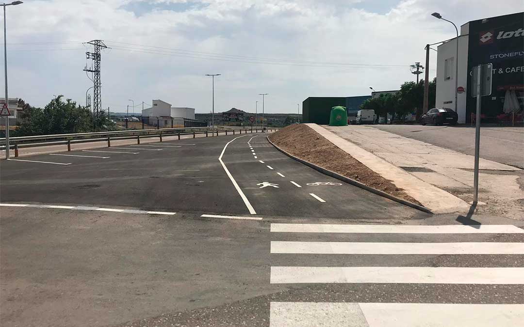 La nueva plataforma en la zona del polígono caspolino./ Ayuntamiento de Caspe
