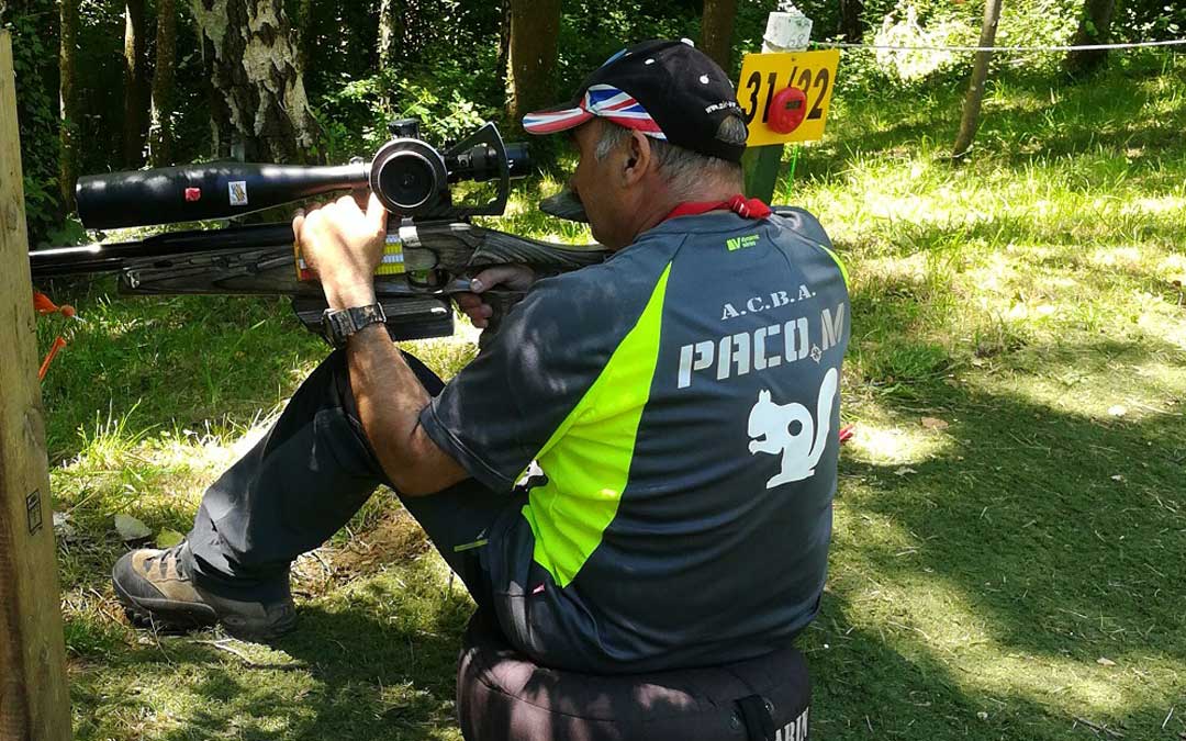 El tirador alcañizano durante el Open Internacional de Euskadi// Federación Española de Caza
