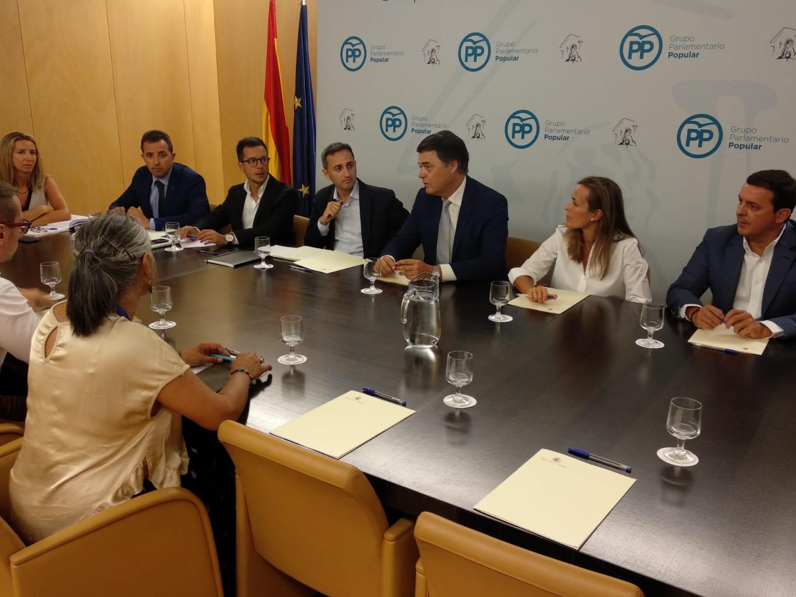 El Grupo Parlamentario del Partido Popular se ha reunido este lunes con la Asociación Española contra la Despoblación