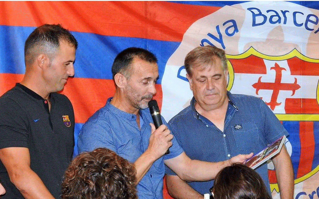 Javier Sánchez Jara, exjugador del FCB durante la cena.