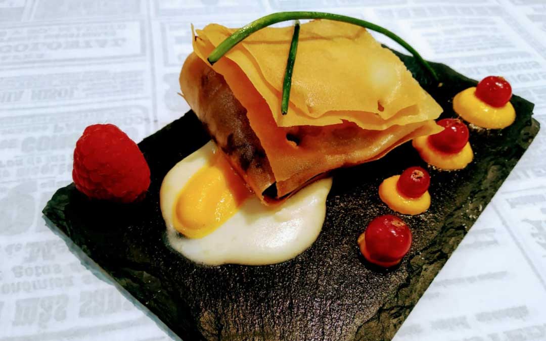 La tapa 'El patito feo' del bar La Ribera de Alcañiz