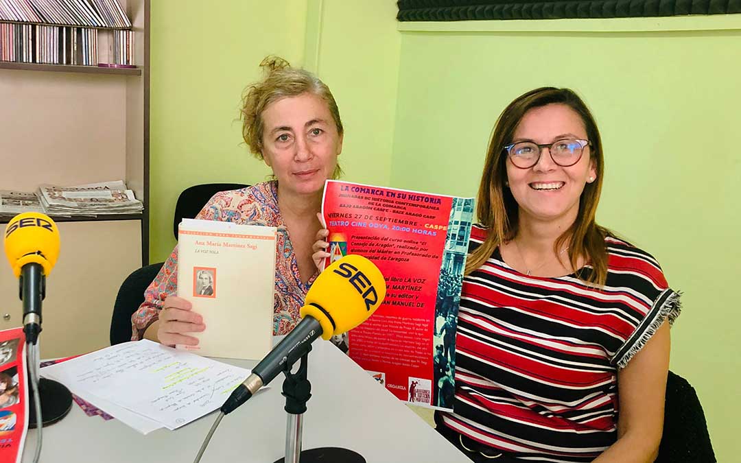La consejera comarcal de Cultura, Ana Jarque, y la técnico de Cultura, Piluca Cercadillo