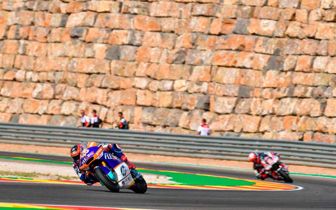 Un instante de los entrenamientos de Moto2 en el GP de Aragón de 2019 | Agency Sport Media