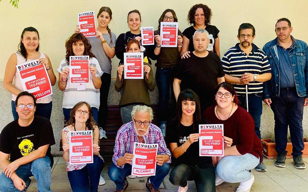 ASAMPE Bajo Aragón en el paro del 4 de octubre.