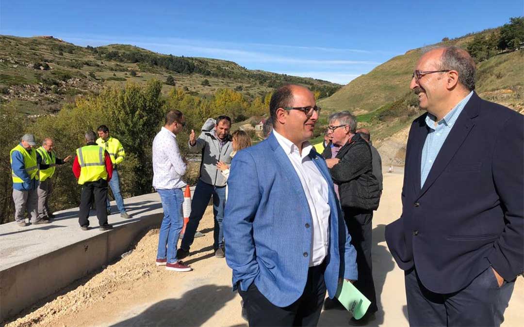 Visita del presidente y el vicepresidente de la DPT, Manuel Rando y Alberto Izquierdo, a las obras.
