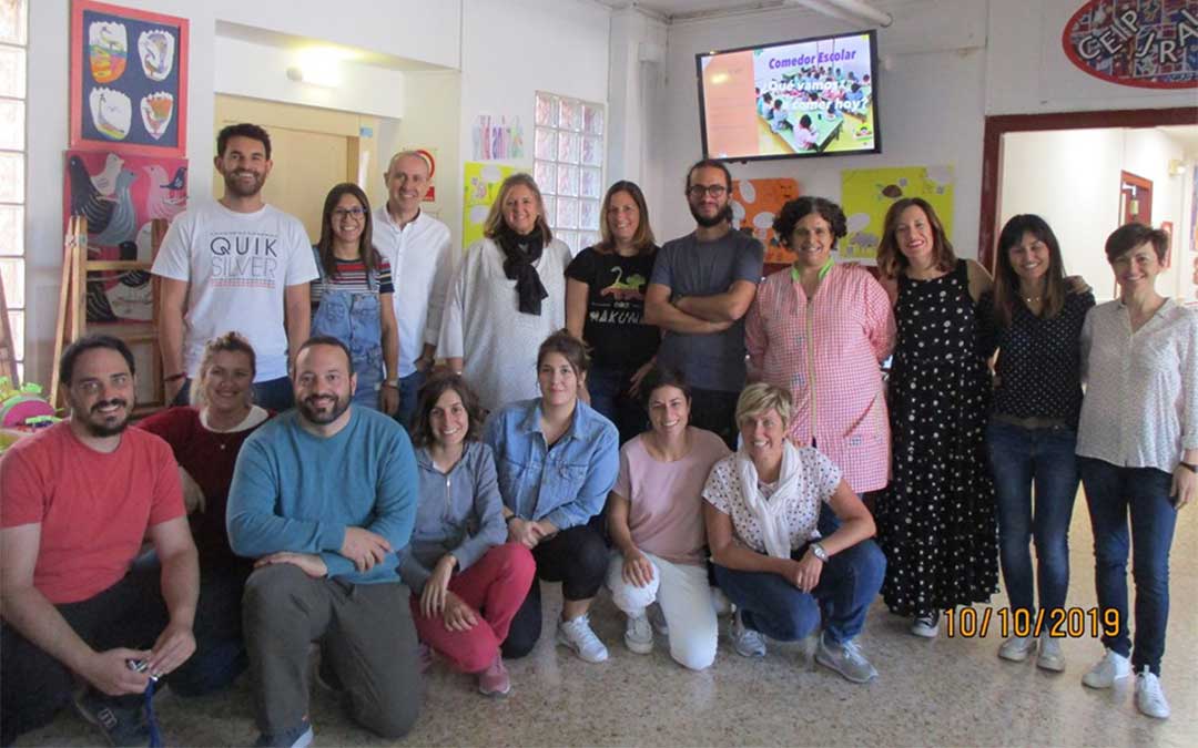 Encuentro mantenido por los profesores del Gloria Fuertes y Juan Ramón Alegre de Andorra./ Colegio Gloria Fuertes
