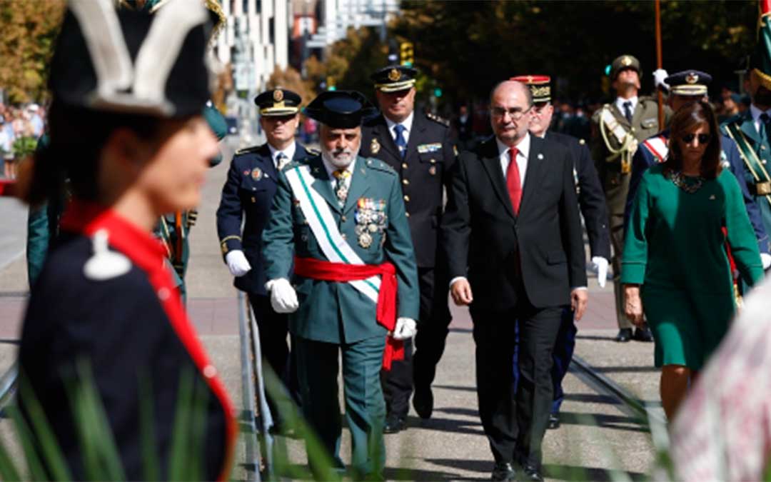 El Presidente de Aragón presidió el acto conmemorativo del 175 aniversario de la Guardia Civil en Zaragoza./ DGA