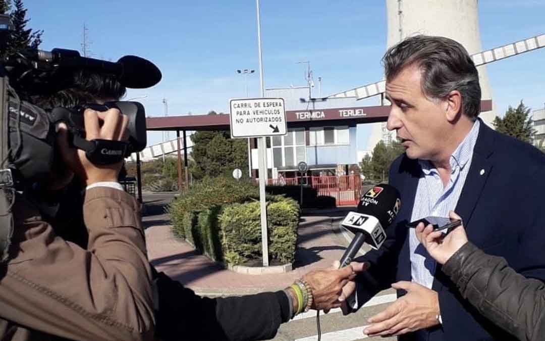Moreno este viernes en la puerta de la Térmica