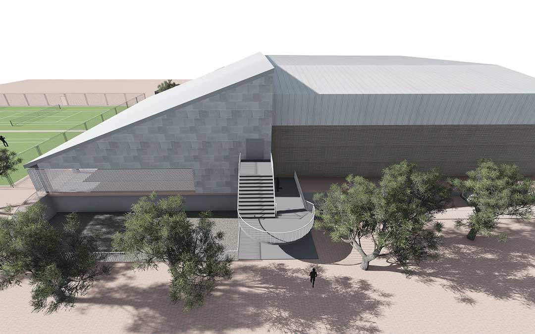 Recreación de cómo sería la nueva piscina climatizada de Alcañiz, según el proyecto de Sicilia y asociados arquitectura./ L.C.