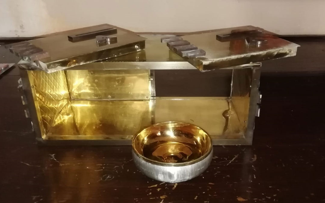 Estado en el que quedó el sagrario de la capilla del Santísimo