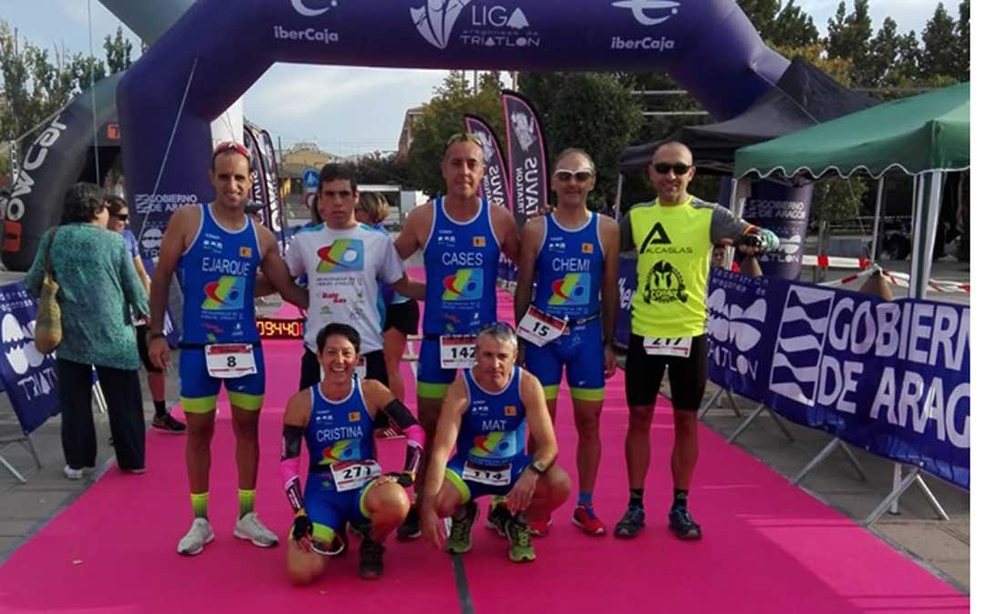 Los tragamilleros que participaron en el duatlón cross de Utebo