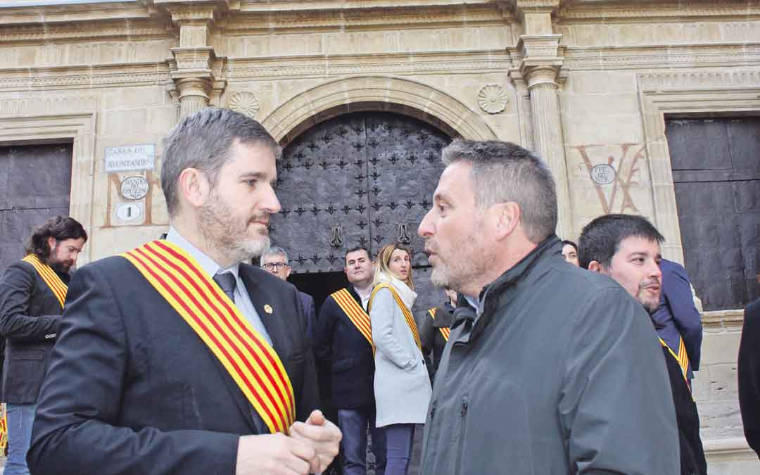 El alcalde y el consejero ayer durante la inauguración de las obras