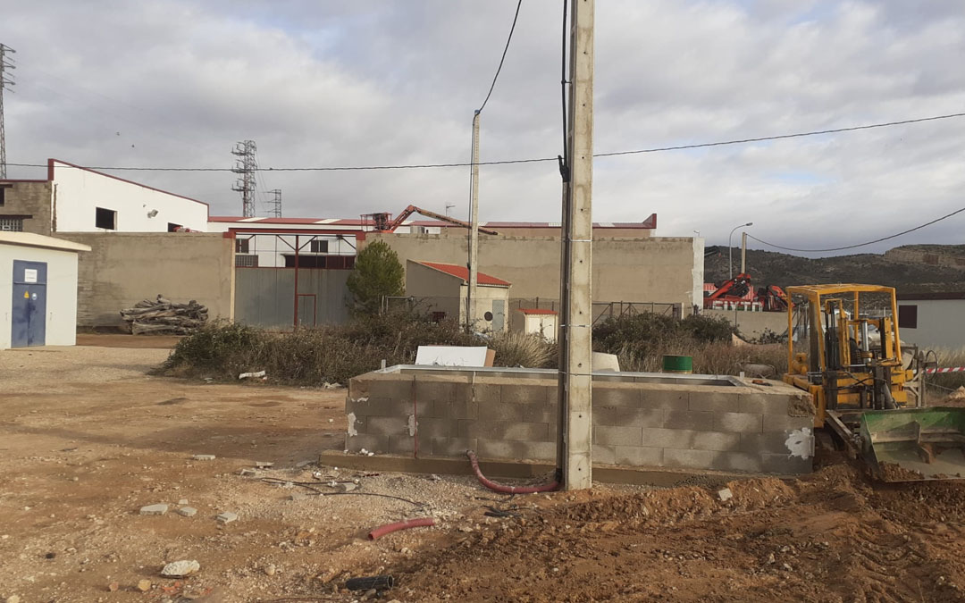 Obras en el pozo de La Estación de Andorra esta semana