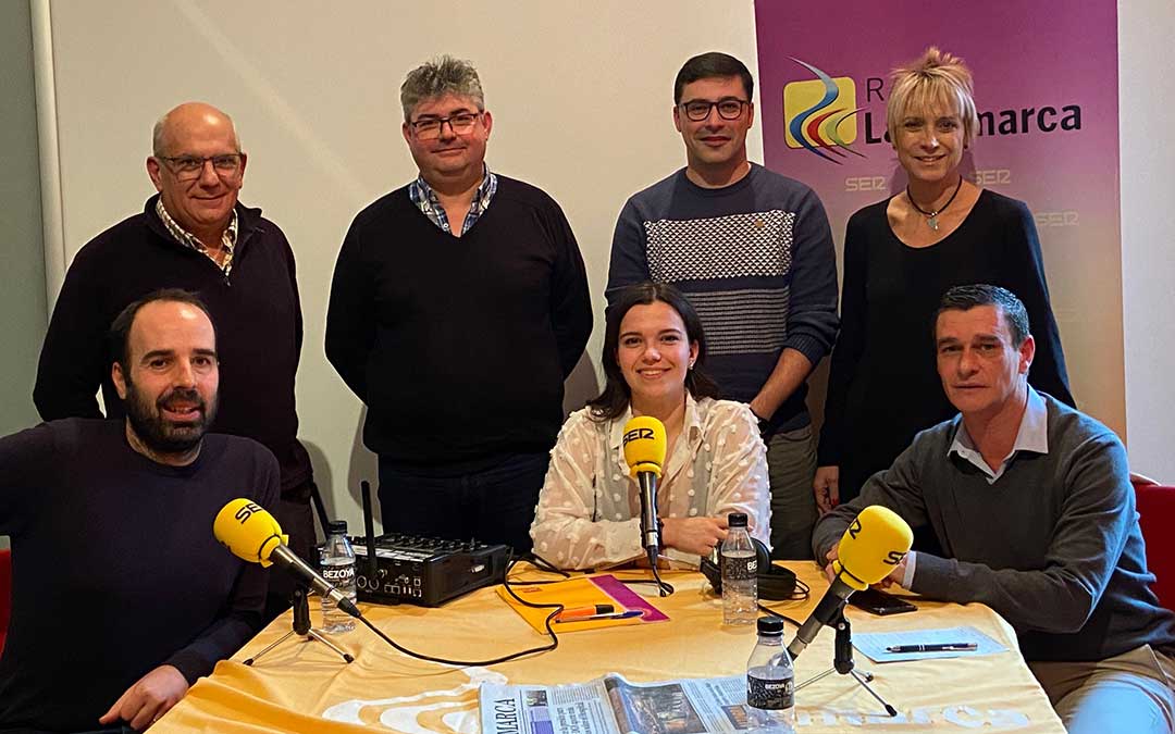Invitados al programa especial emitido desde la Comarca del Bajo Aragón./ L.C.