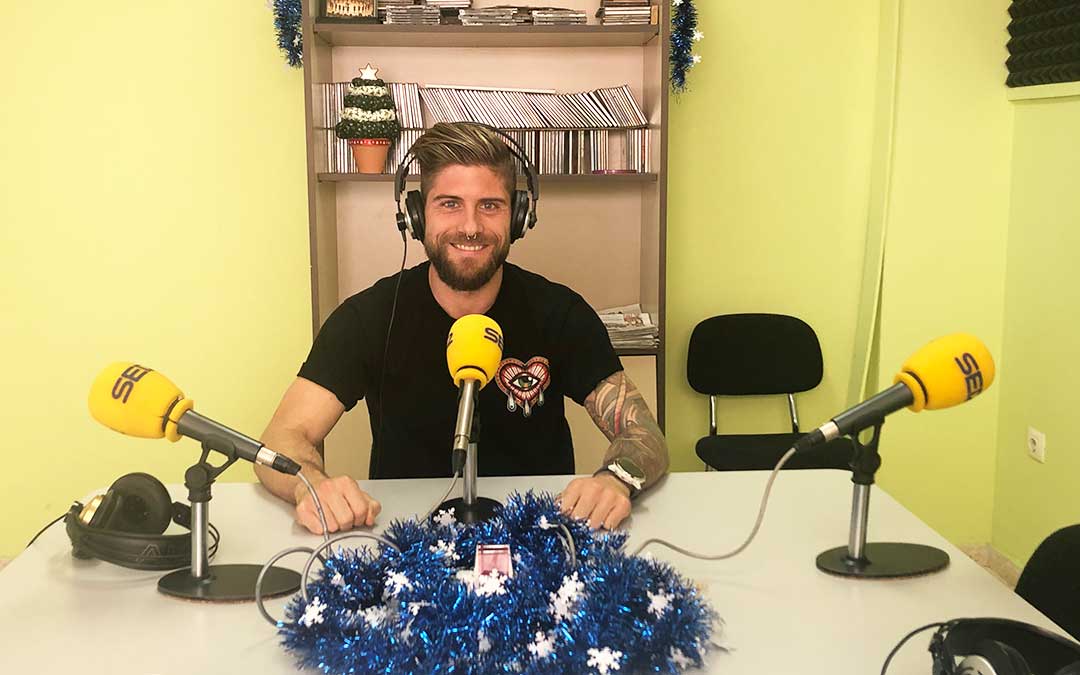 El caspolino Jonathan Pallás durante la entrevista.