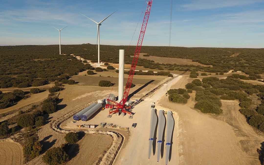 Imagen del parque de molinos de Enel en Muniesa